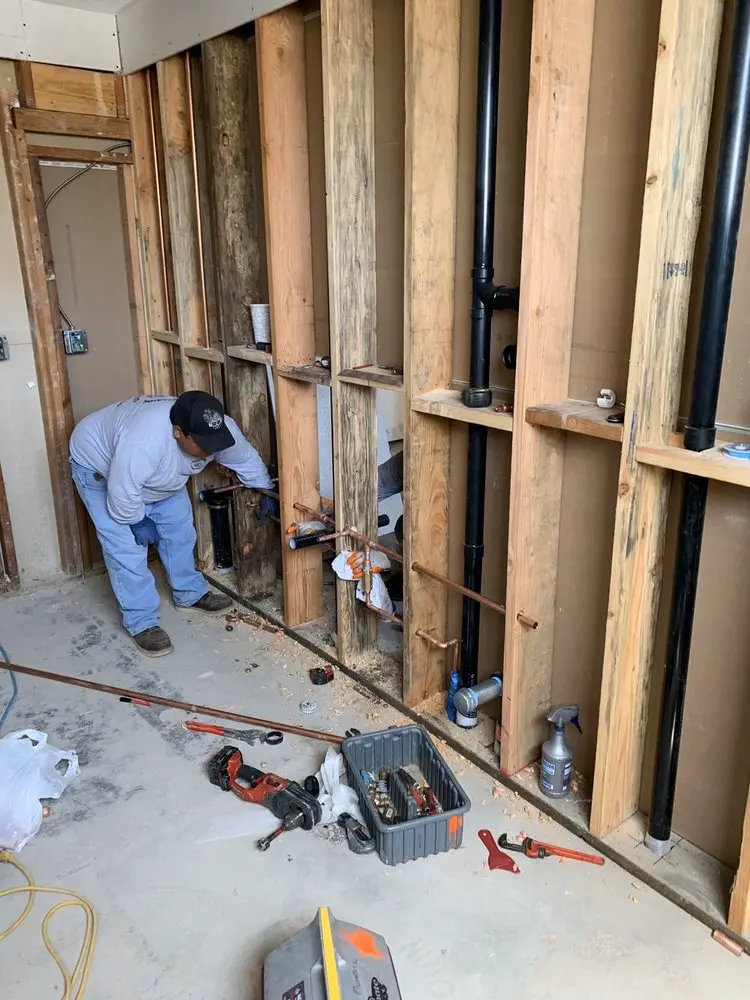 Commercial rough-in plumbing for Water Heater Replacement in River Pines